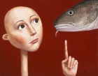 THE FISH TAMER – 2012  oil on canvas  27x35 cm